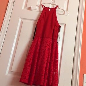 A beautiful red dress.